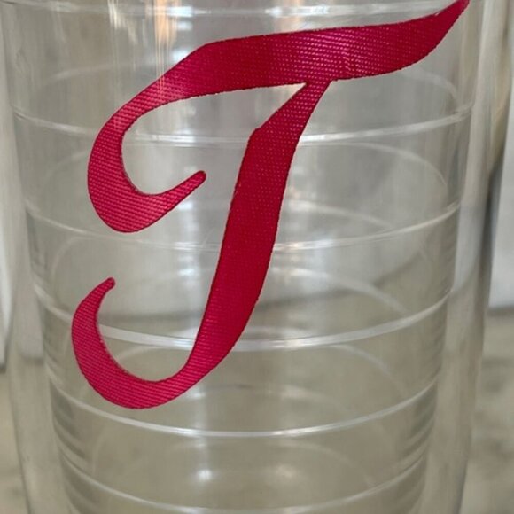 TERVIS T Pink Monogram Insulated Tumbler 16 ounce - Picture 2 of 11
